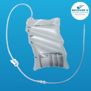 Insufflation bag with catheter, reusable