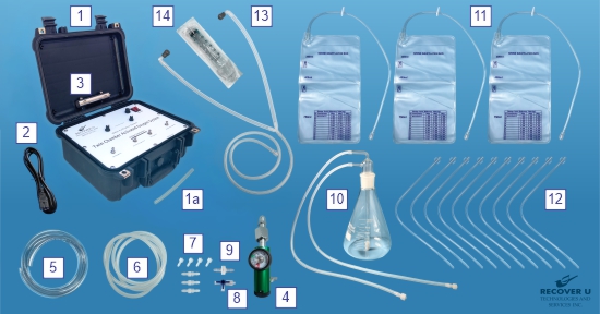 Recover U ozone generator with accessories, 35 pieces kit
