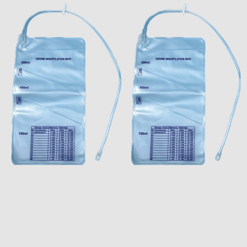 Insufflation bag (2) with catheter (5), package