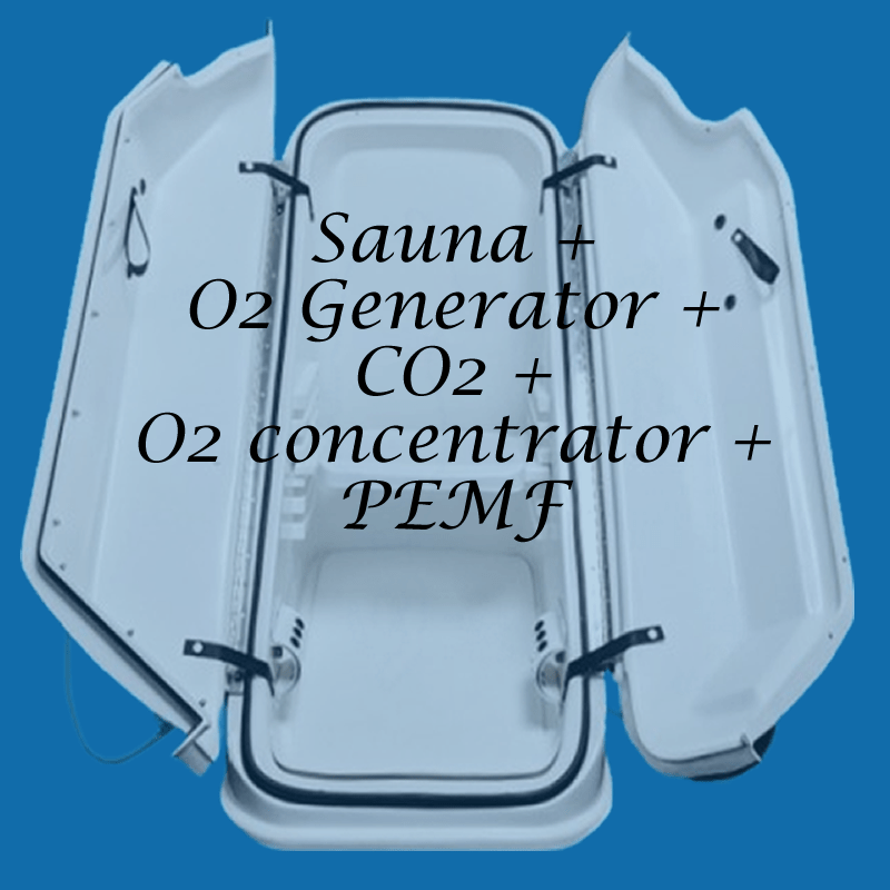 Sauna + O2 Generator + CO2 + O2 Concentrator + PEMF